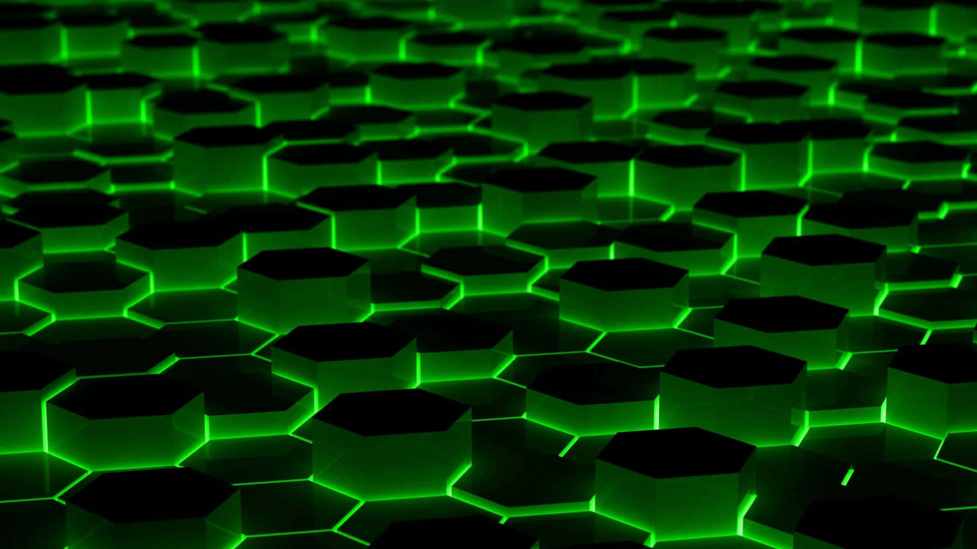 Lime Green Aesthetic Hexagonal Flooring Wallpaper