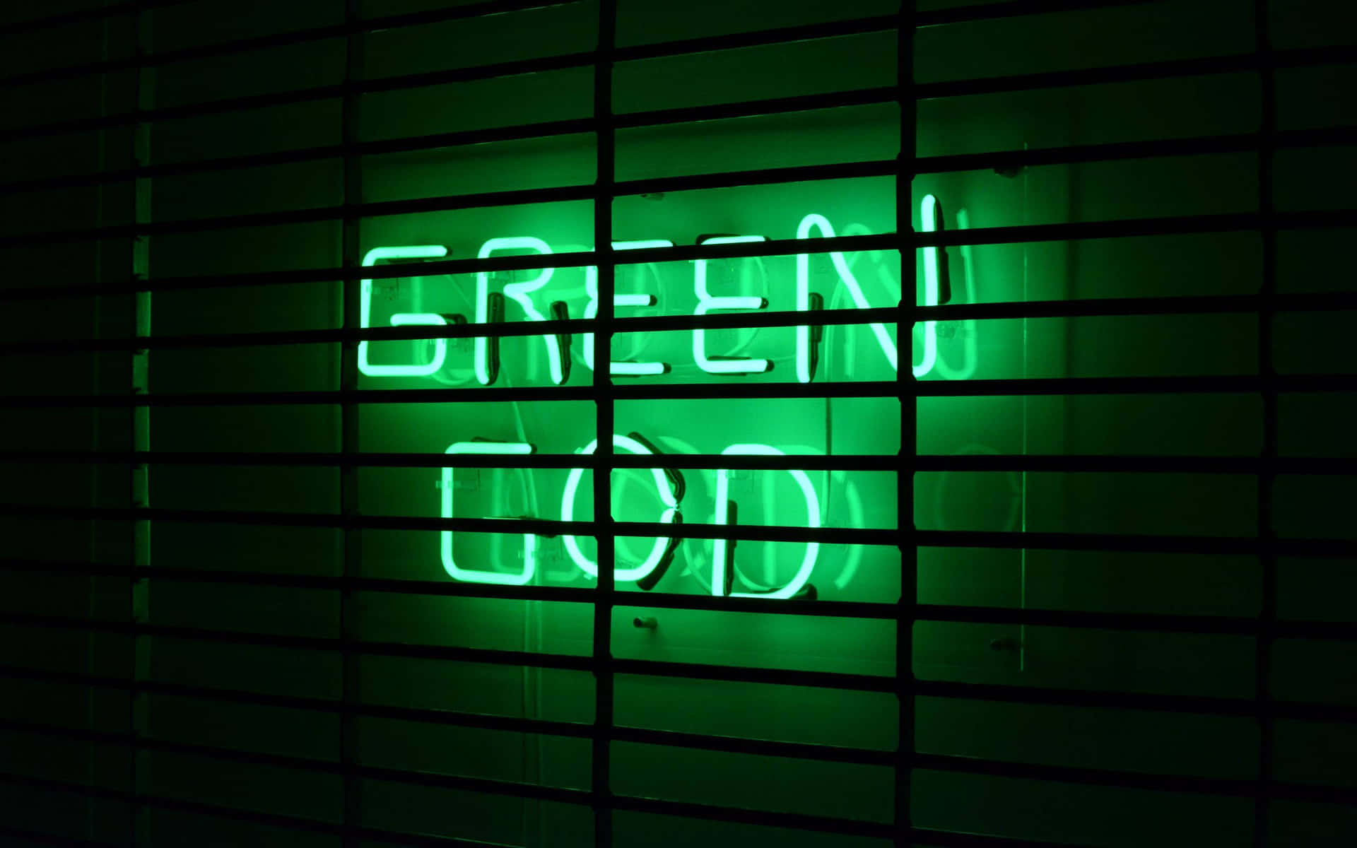 Lime Green Aesthetic Green God Sign Wallpaper