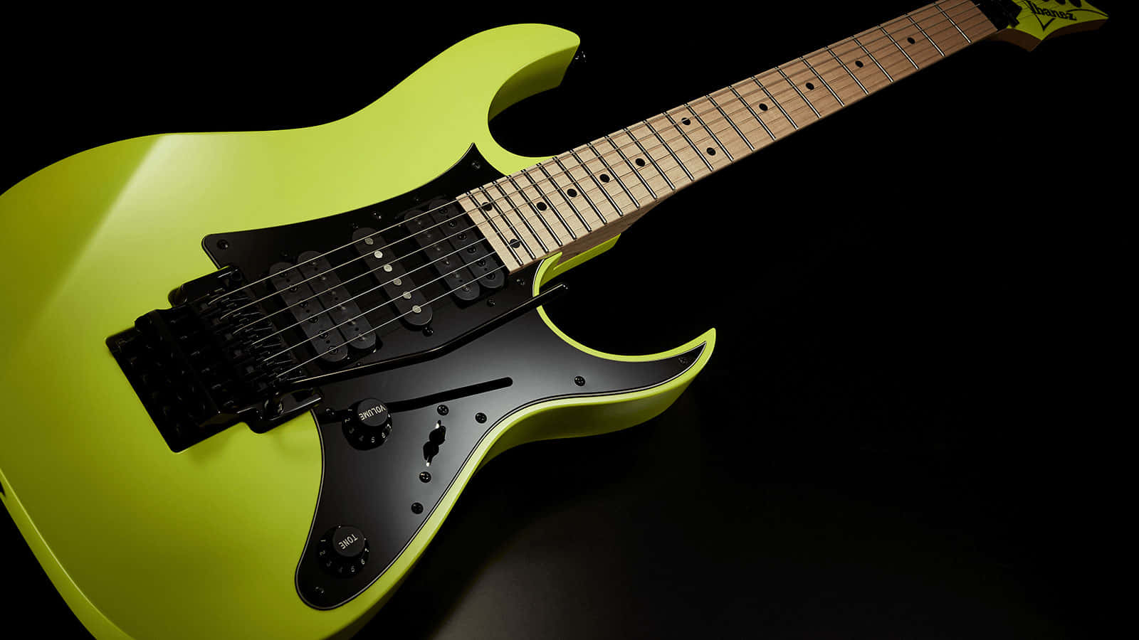 Lime Green Electric Guitar Wallpaper