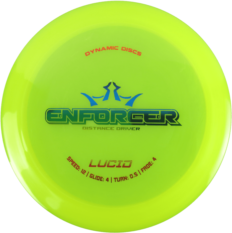 Lime Green Enforcer Distance Driver Disc PNG