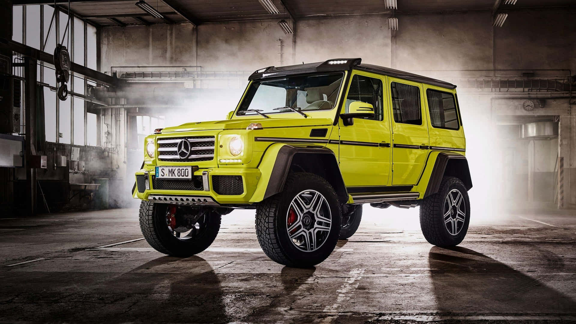 Lime Green Mercedes G Wagon Showcase Wallpaper