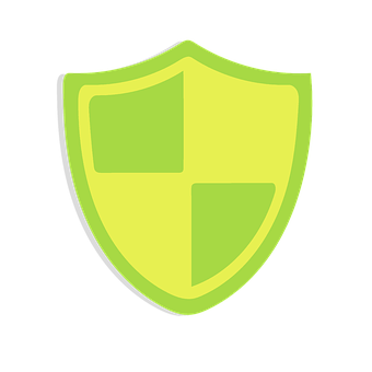 Lime Green Shield Security Icon PNG