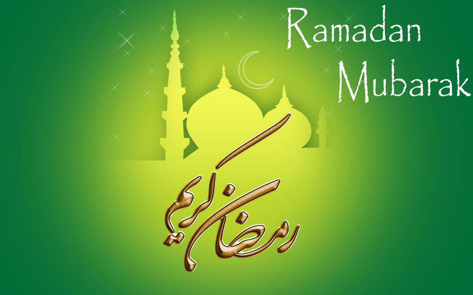 Lime Grøn Ramadan Mubarak Wallpaper