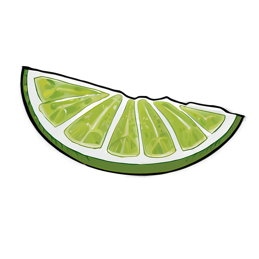 Lime Slice Sketch Png 26 PNG