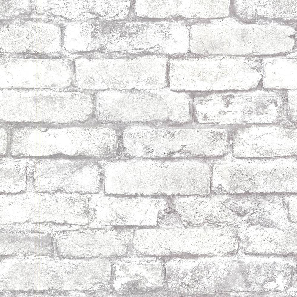 Timeless White Brick Wall Wallpaper