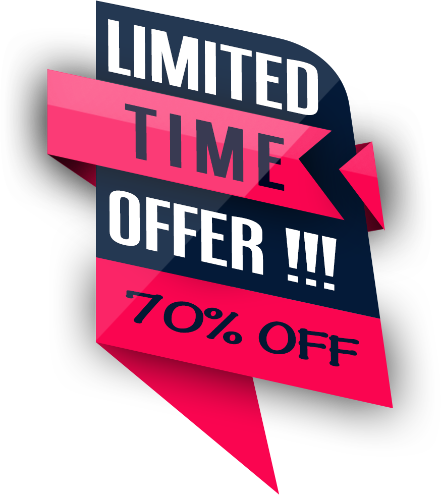 Limited Time70 Percent Discount Offer PNG