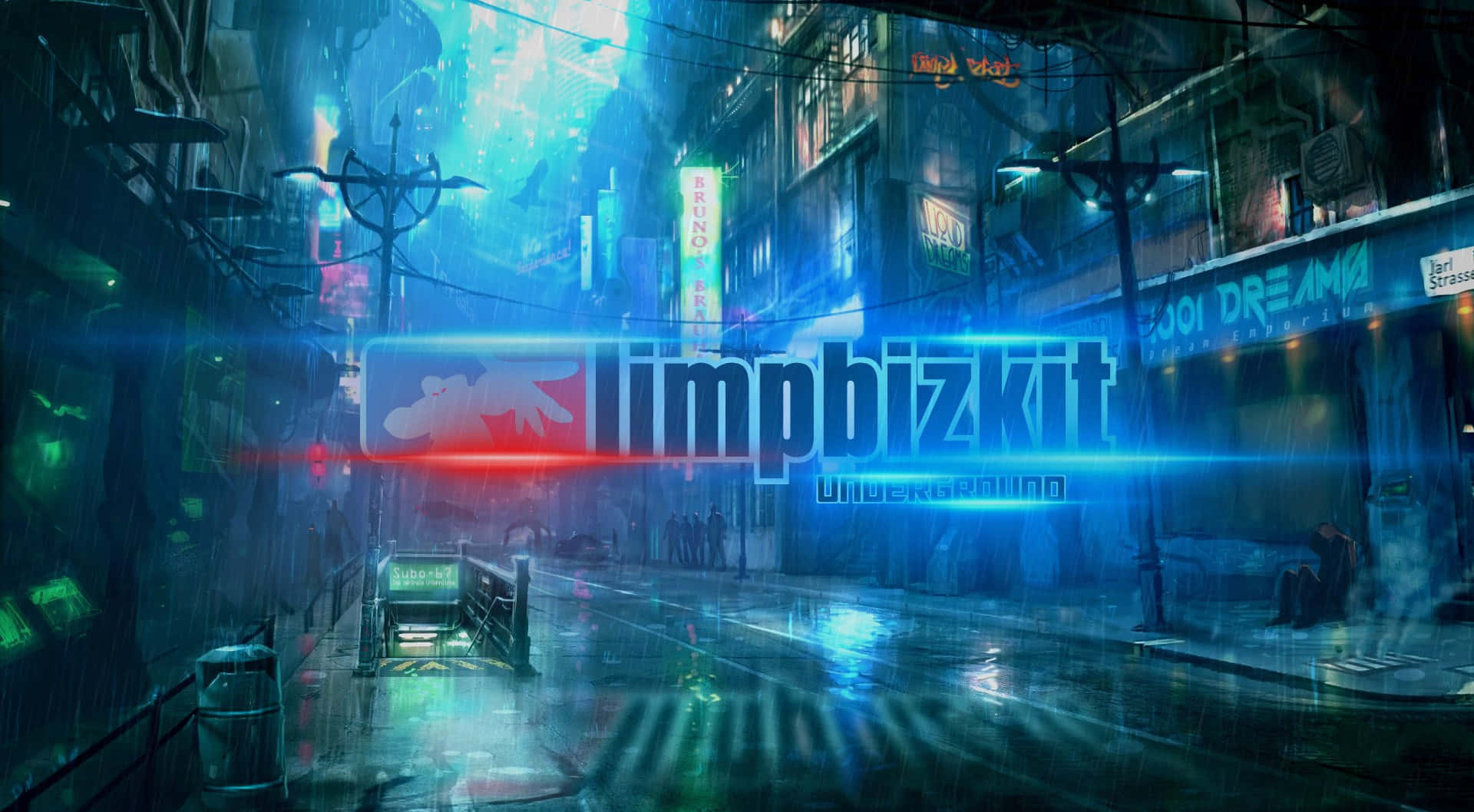 Limp Bizkit Cyberpunk Cityscape Wallpaper