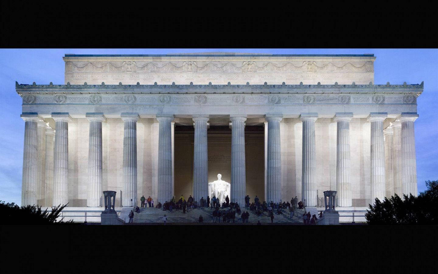 Multituden El Monumento A Lincoln Fondo de pantalla