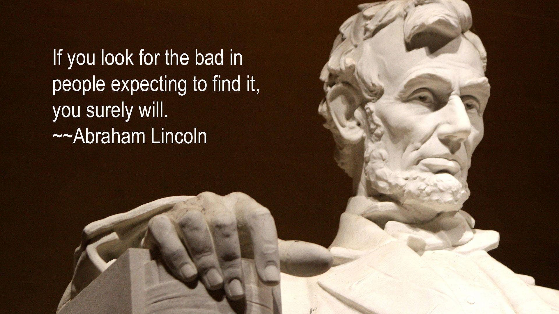 Lincoln Monument Statue Quote Wallpaper