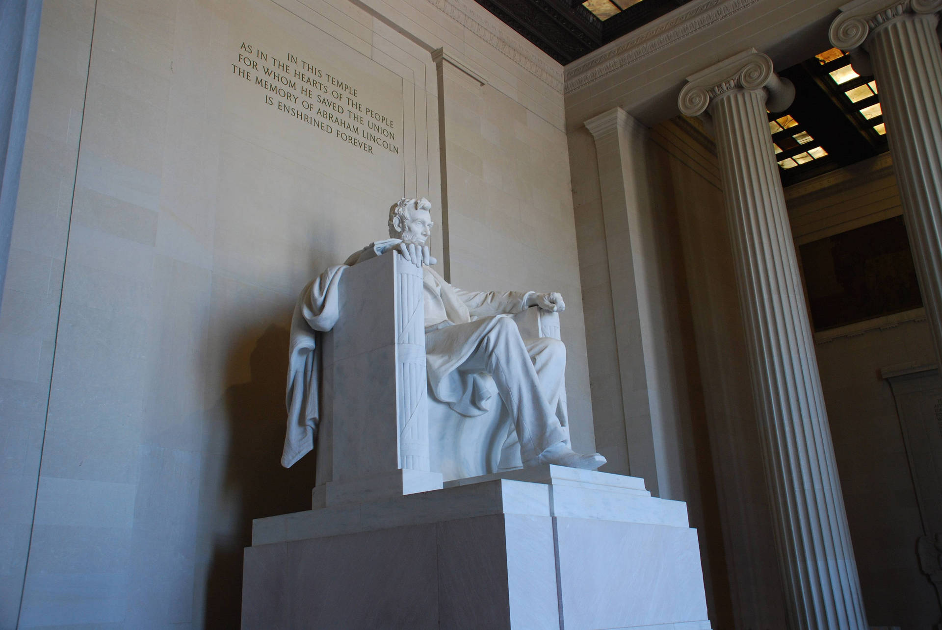 Monumentoa Lincoln En Washington Dc Fondo de pantalla