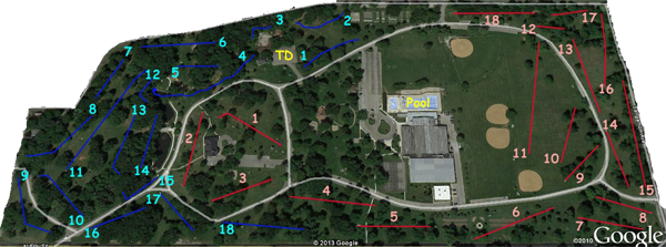 Lincoln Park Disc Golf Course Map PNG