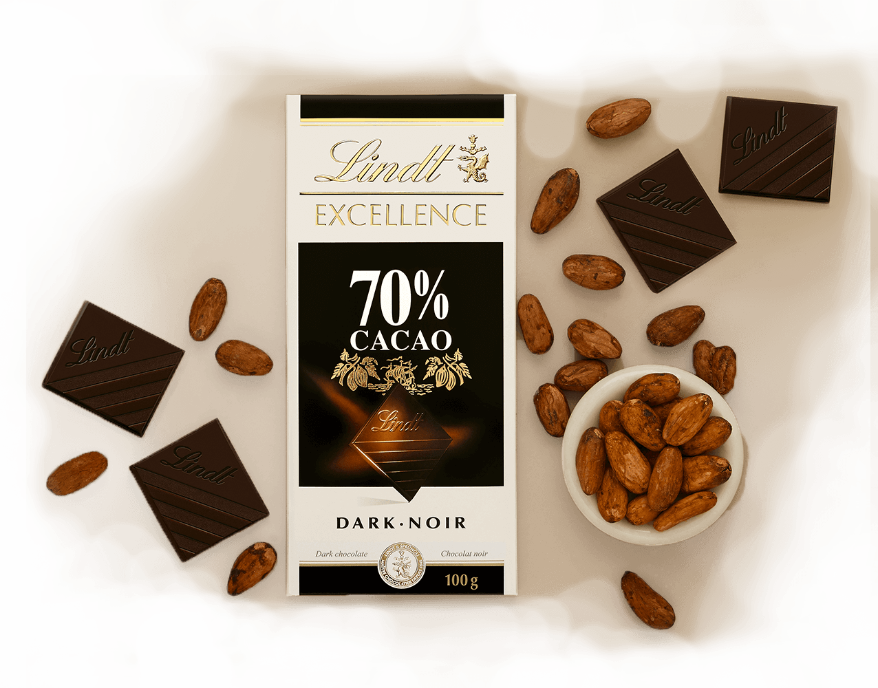 Lindt Excellence70 Percent Cacao Dark Chocolate PNG