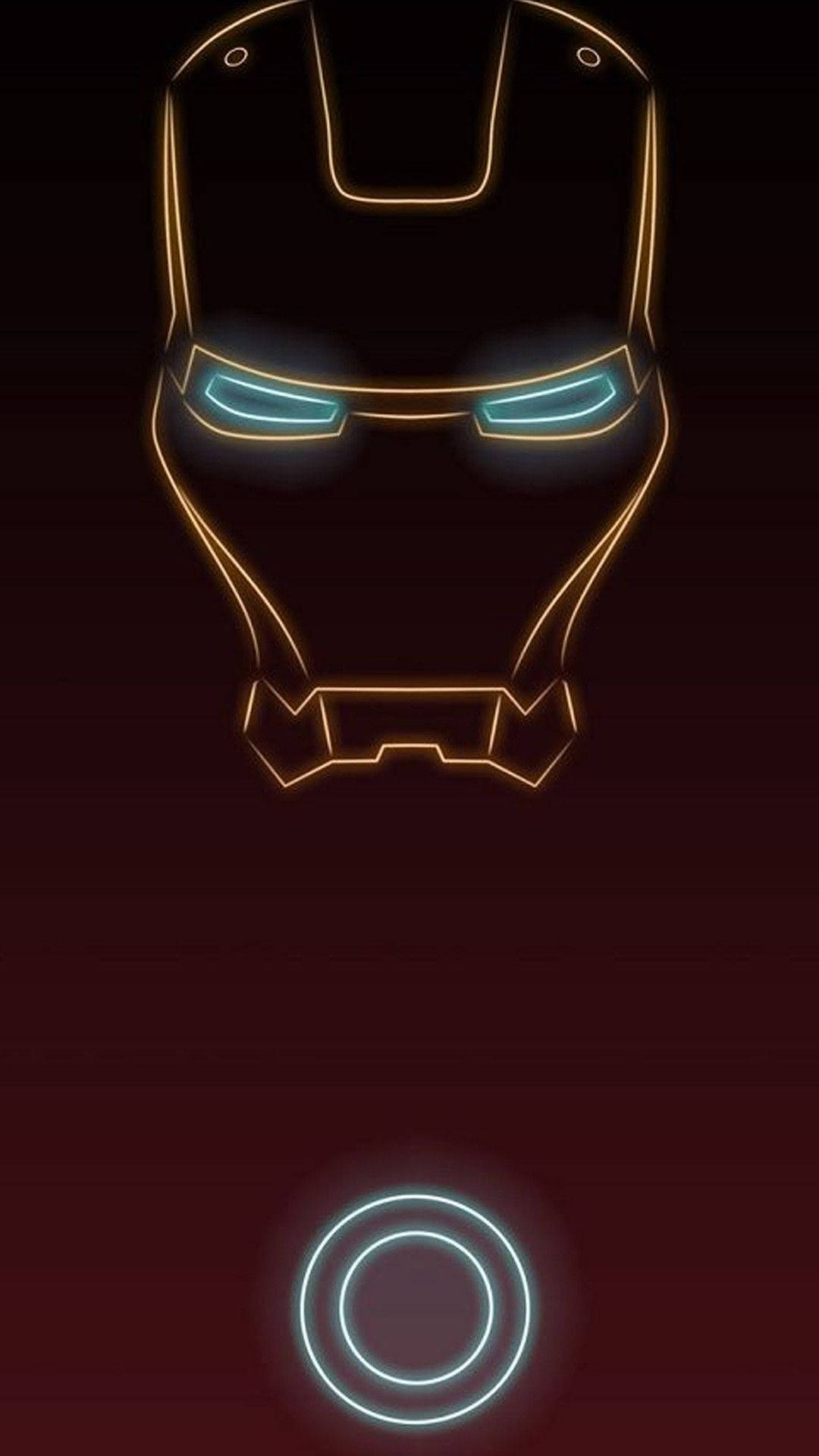 Line Art Iron Man Phone Wallpaper