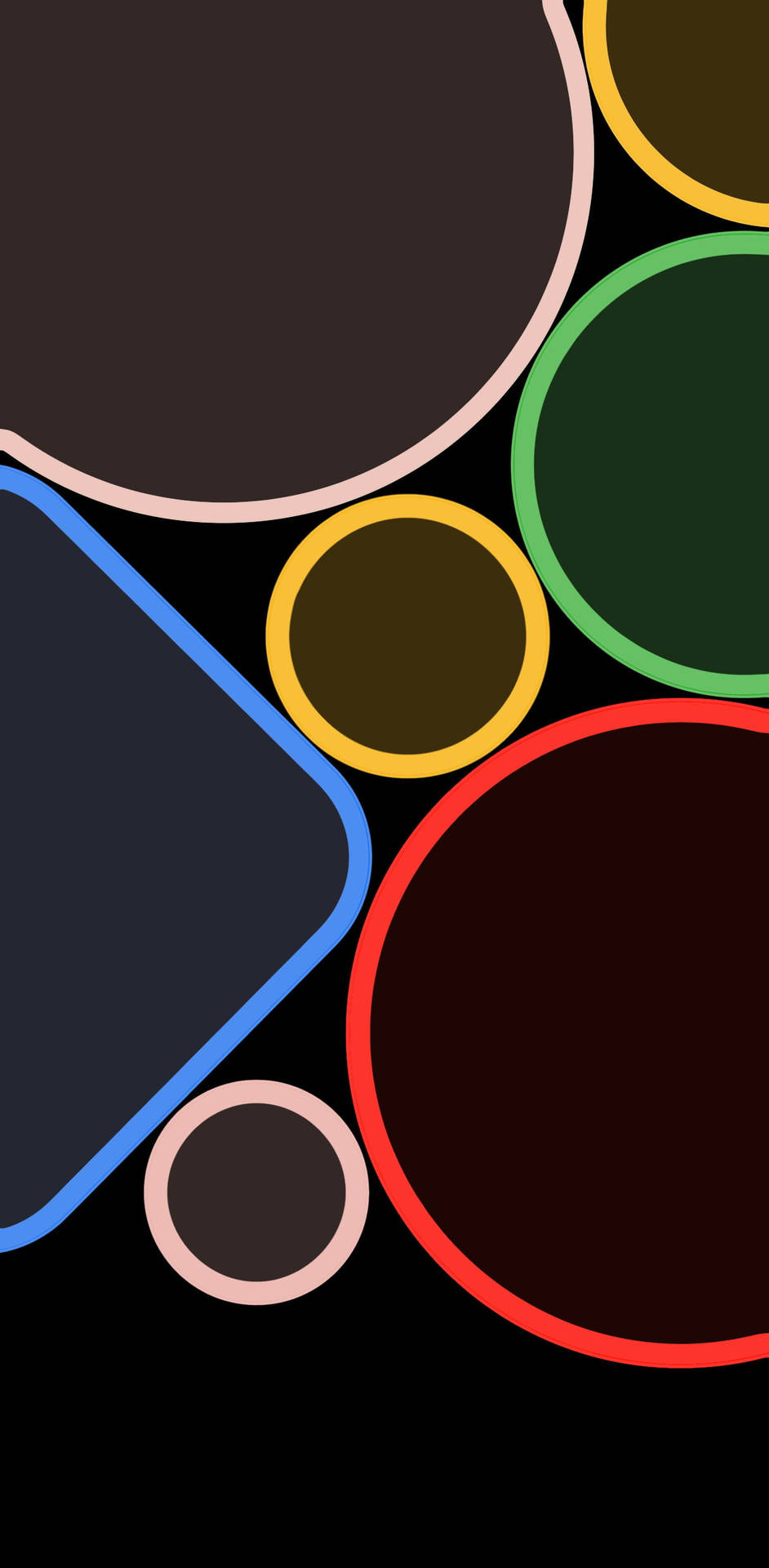 Linjeformadefigurer För Google Pixel 4. Wallpaper