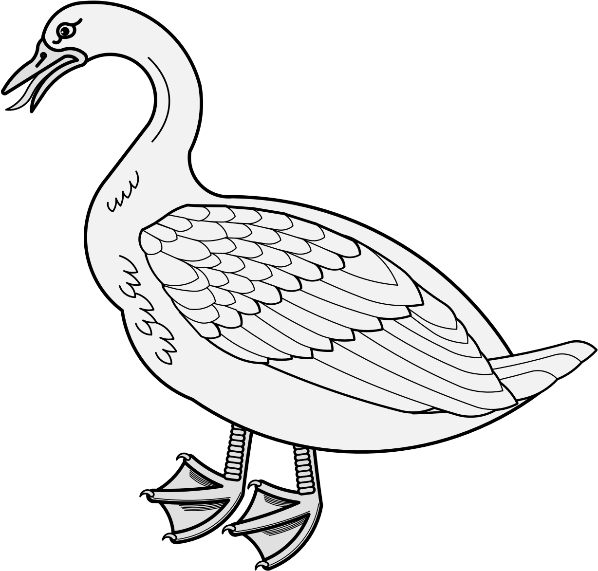 Line Drawing Goose Illustration PNG
