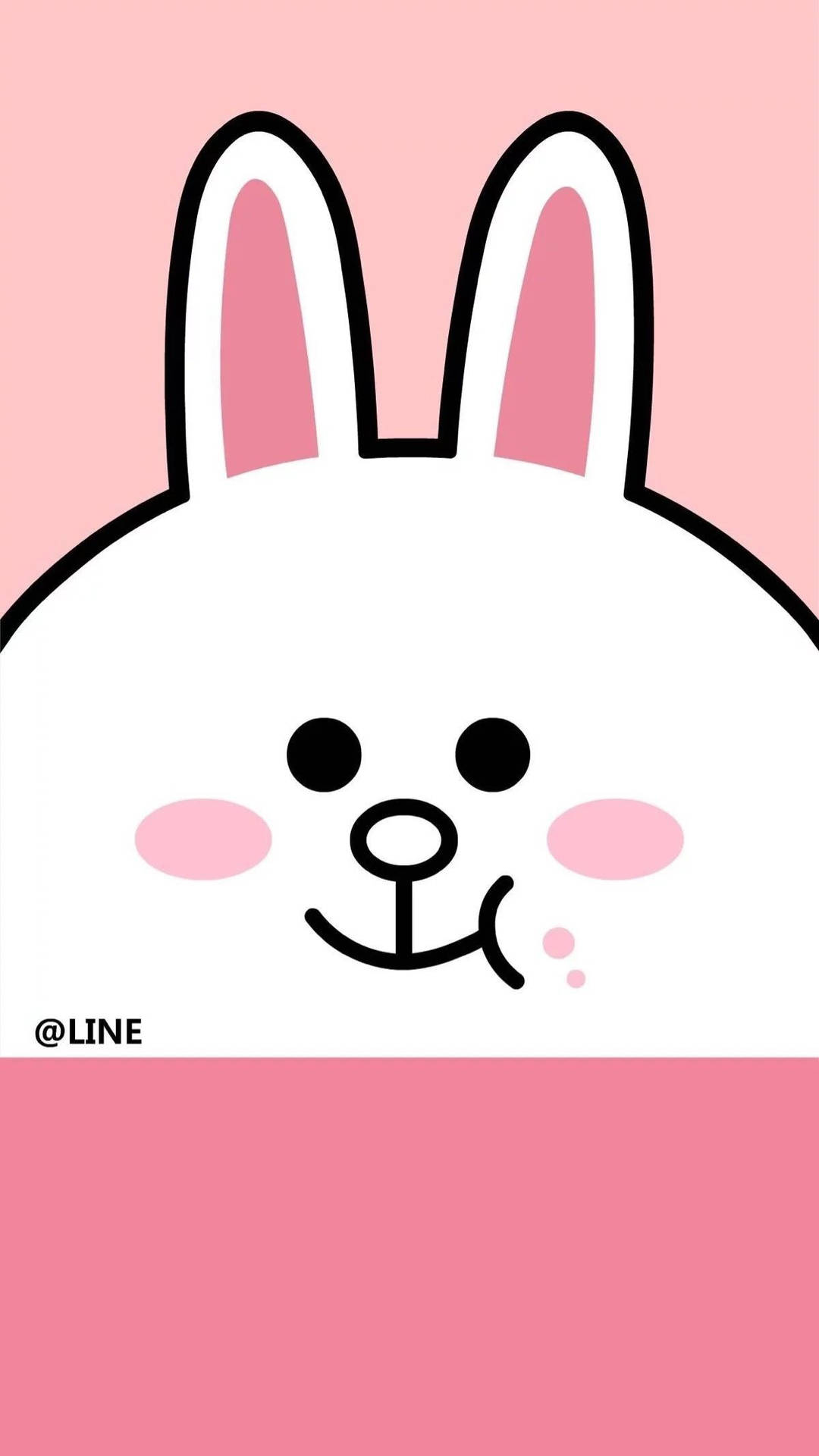 Line Friends Cony In Pink Background