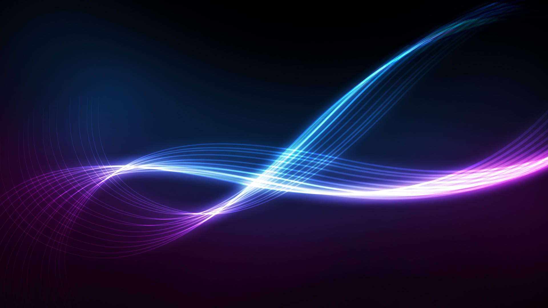Líneasde Resplandor Abstractas Púrpuras Y Azules En Alta Definición. Fondo de pantalla