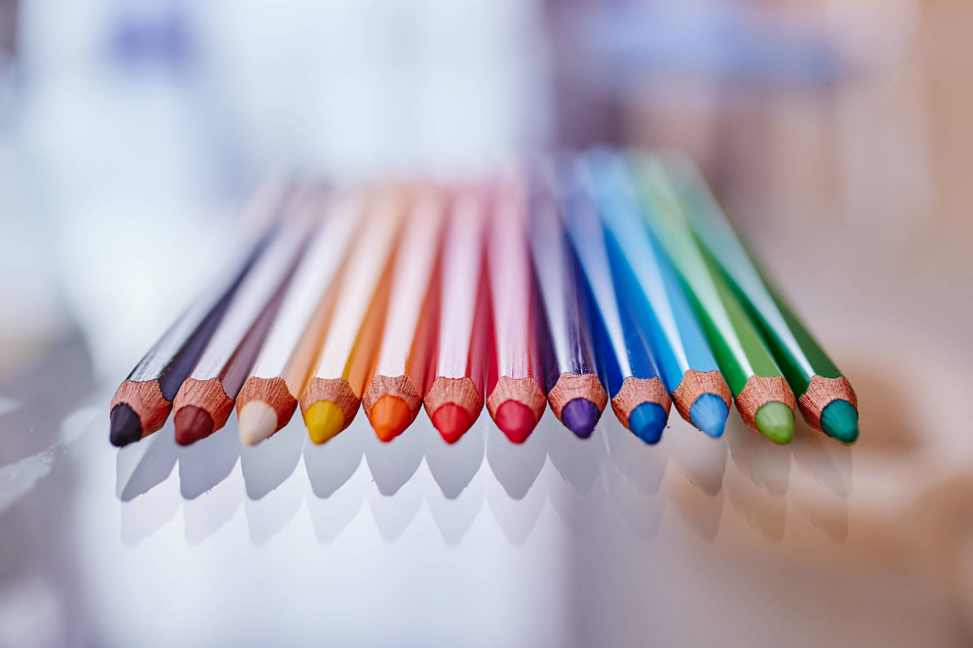Lined Color Pencils Wallpaper