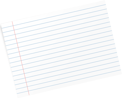 Lined Notebook Paper Clipart PNG