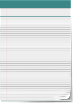 Lined Notebook Paper Vector PNG
