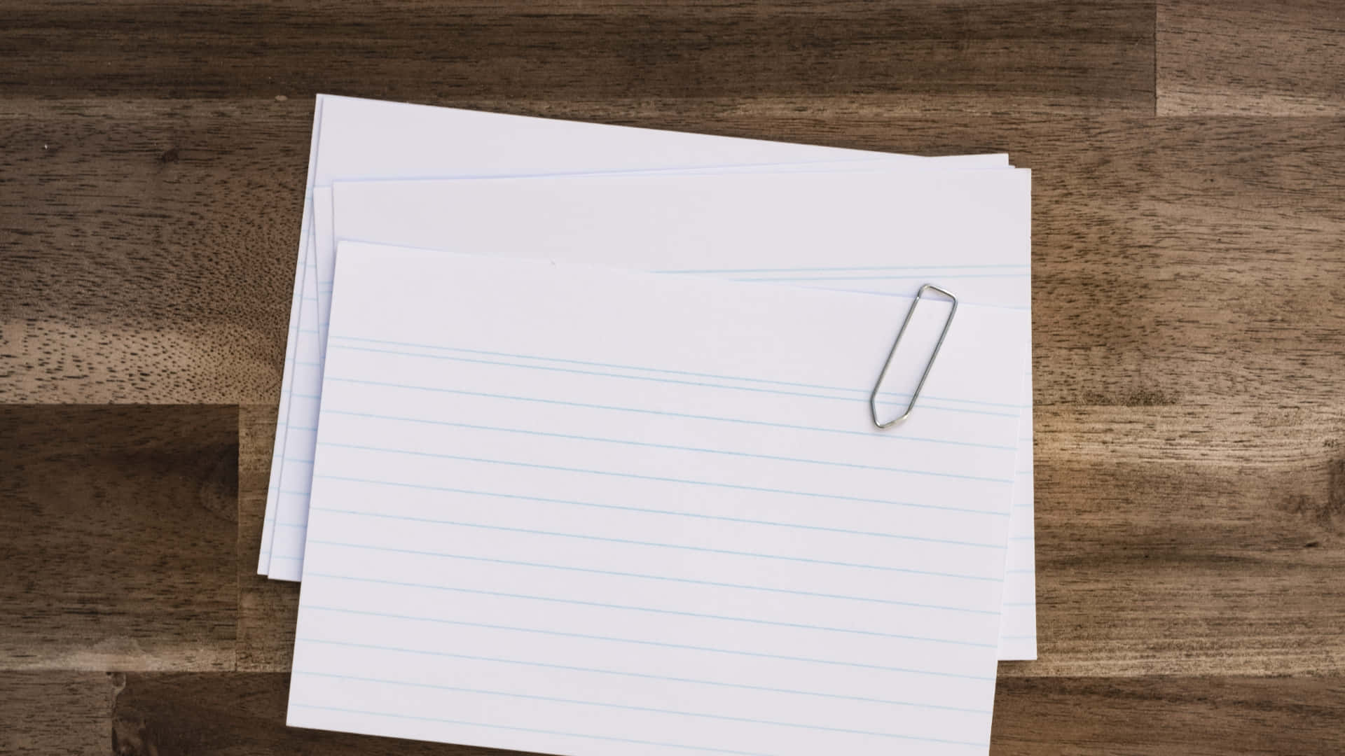 Clipped Index Card Lined Paper Background For Desktop