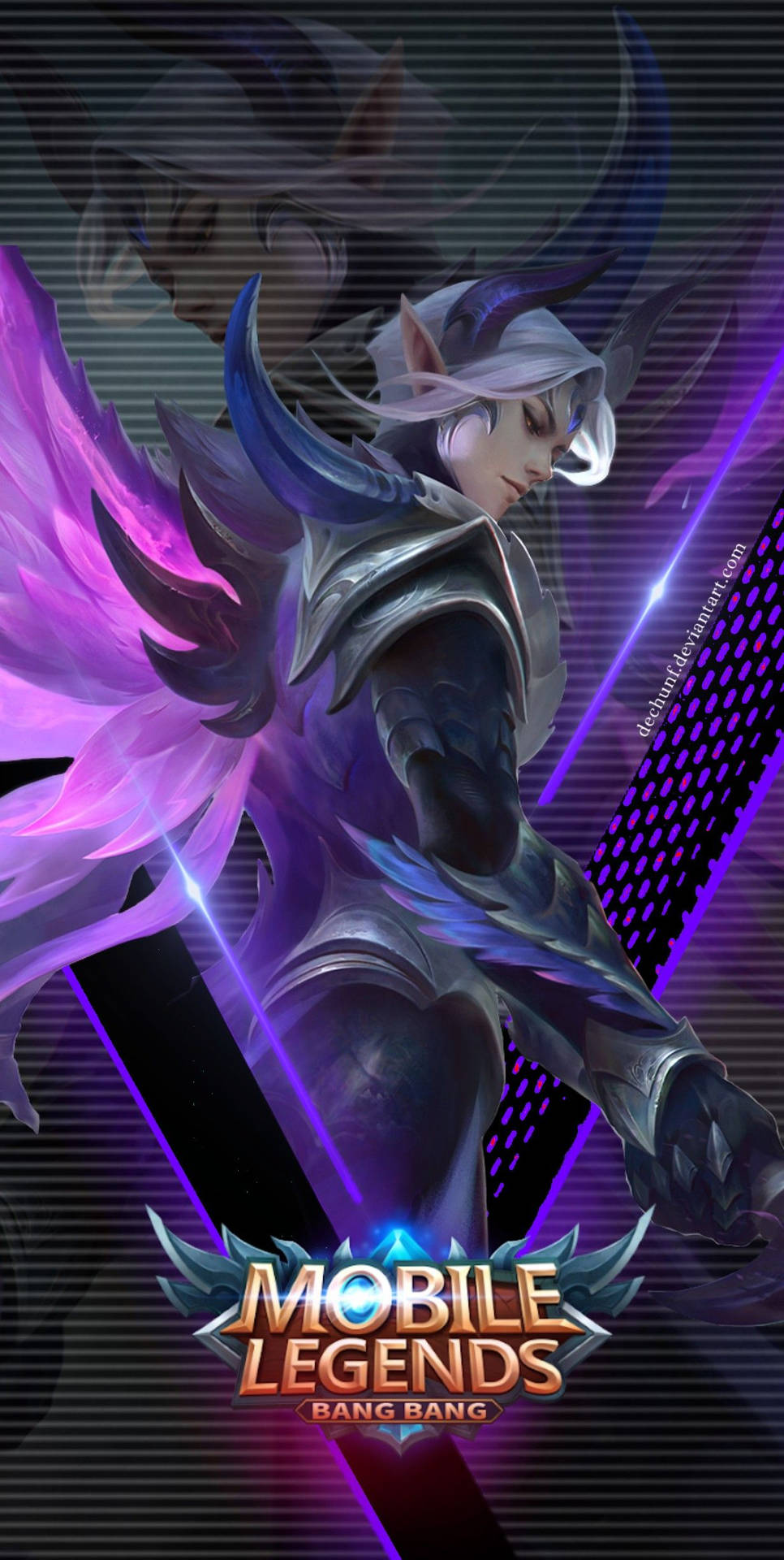 Ling Mobile Legends Night Shade Purple Wings Wallpaper