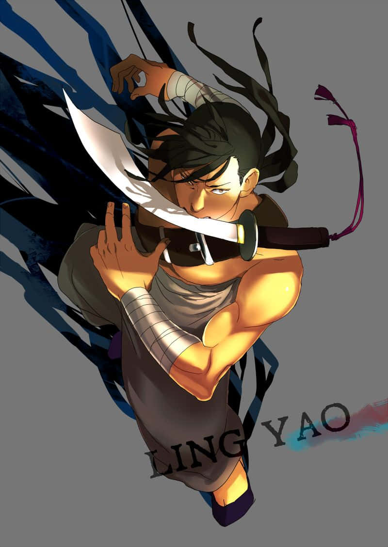Ling Yao, the 12th prince of Xing, posing with his sword in a cool and composed demeanor. Wallpaper