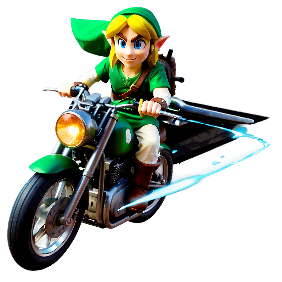 Link Riding Motorcycle Png Eip81 PNG