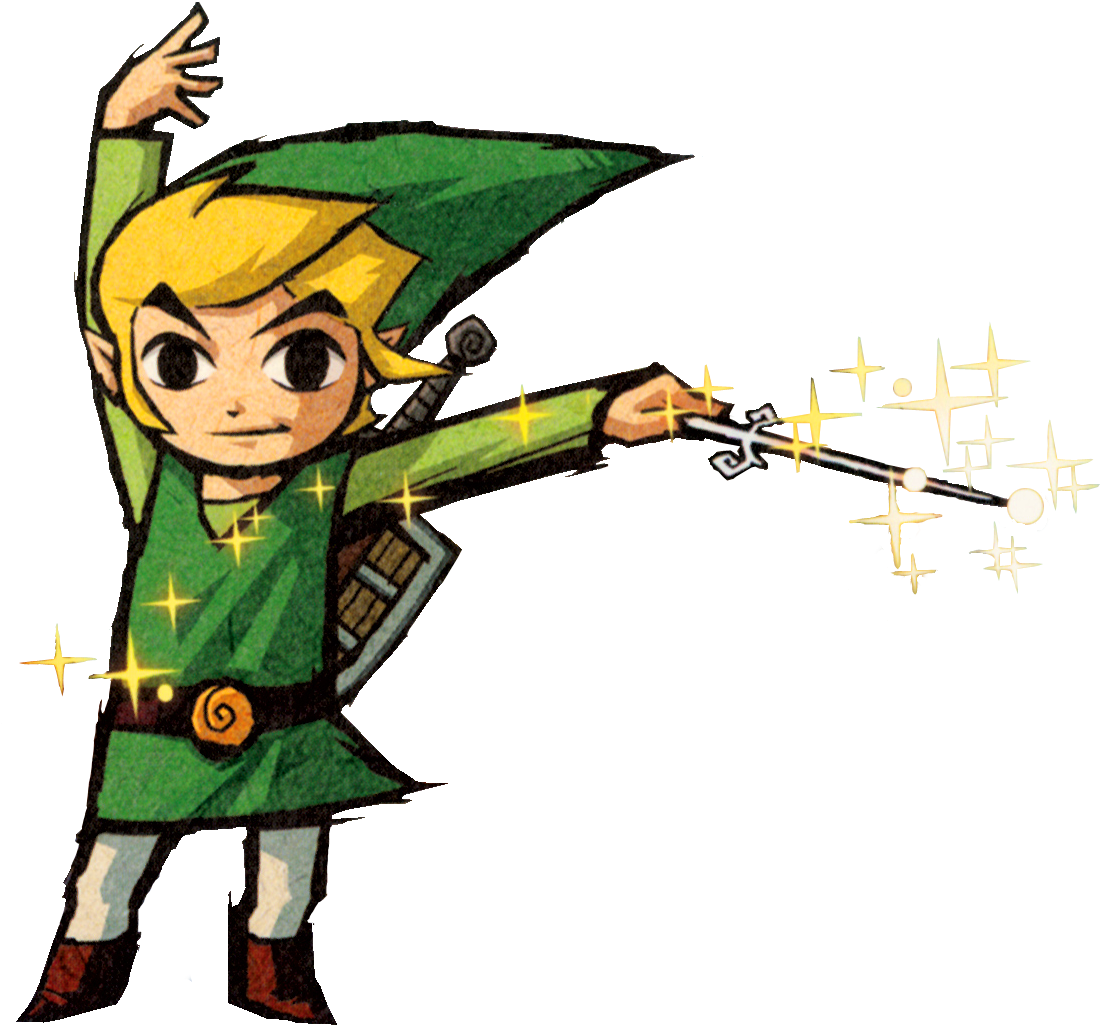Link With Wind Waker Baton PNG
