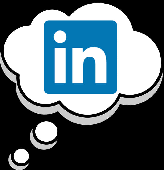 Linked In Logo Cloud Illustration PNG