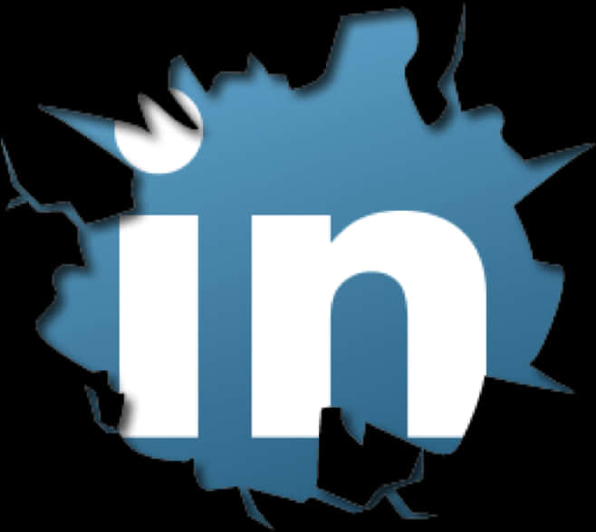 Linked In Logo Distressed PNG