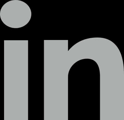 Linked In Logo Gray Scale PNG