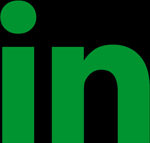 Linked In Logo Green Background PNG