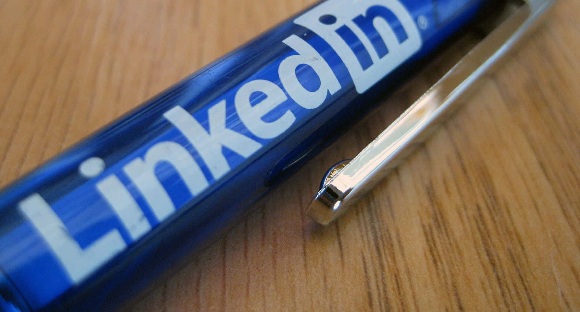 Shiny Blue Linkedin Pen Background