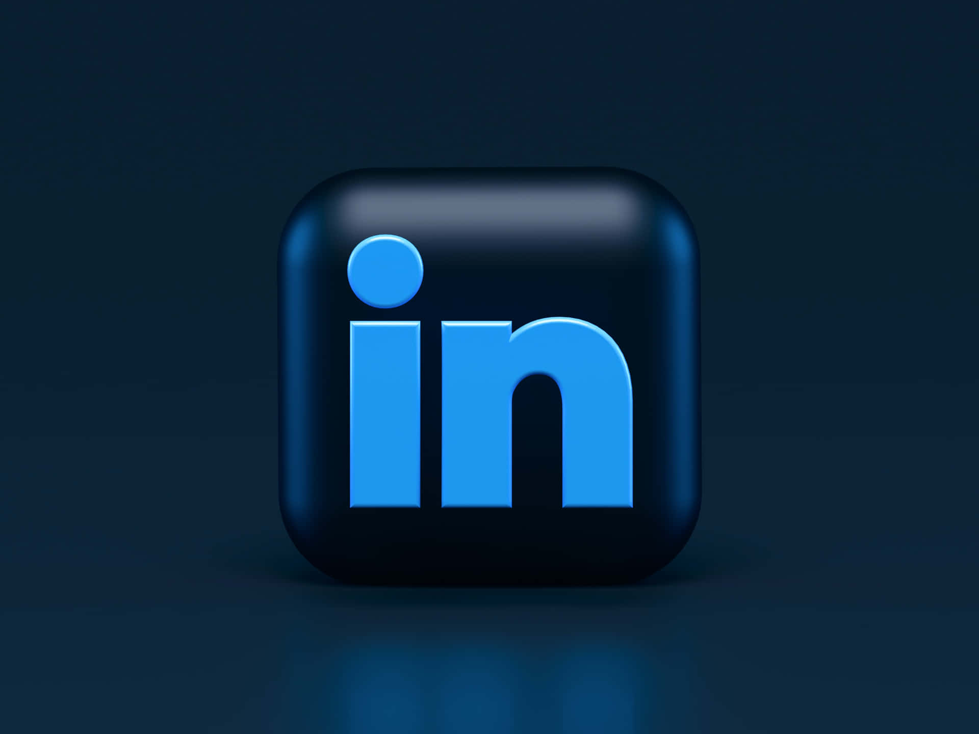 Sfondocon Logo Di Linkedin Nero In 3d