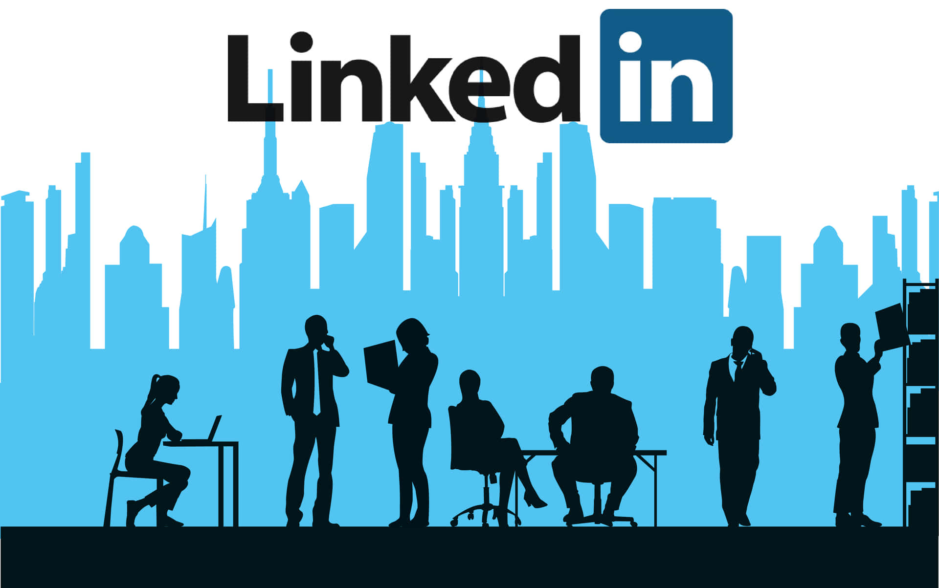 Linkedin City And People Background