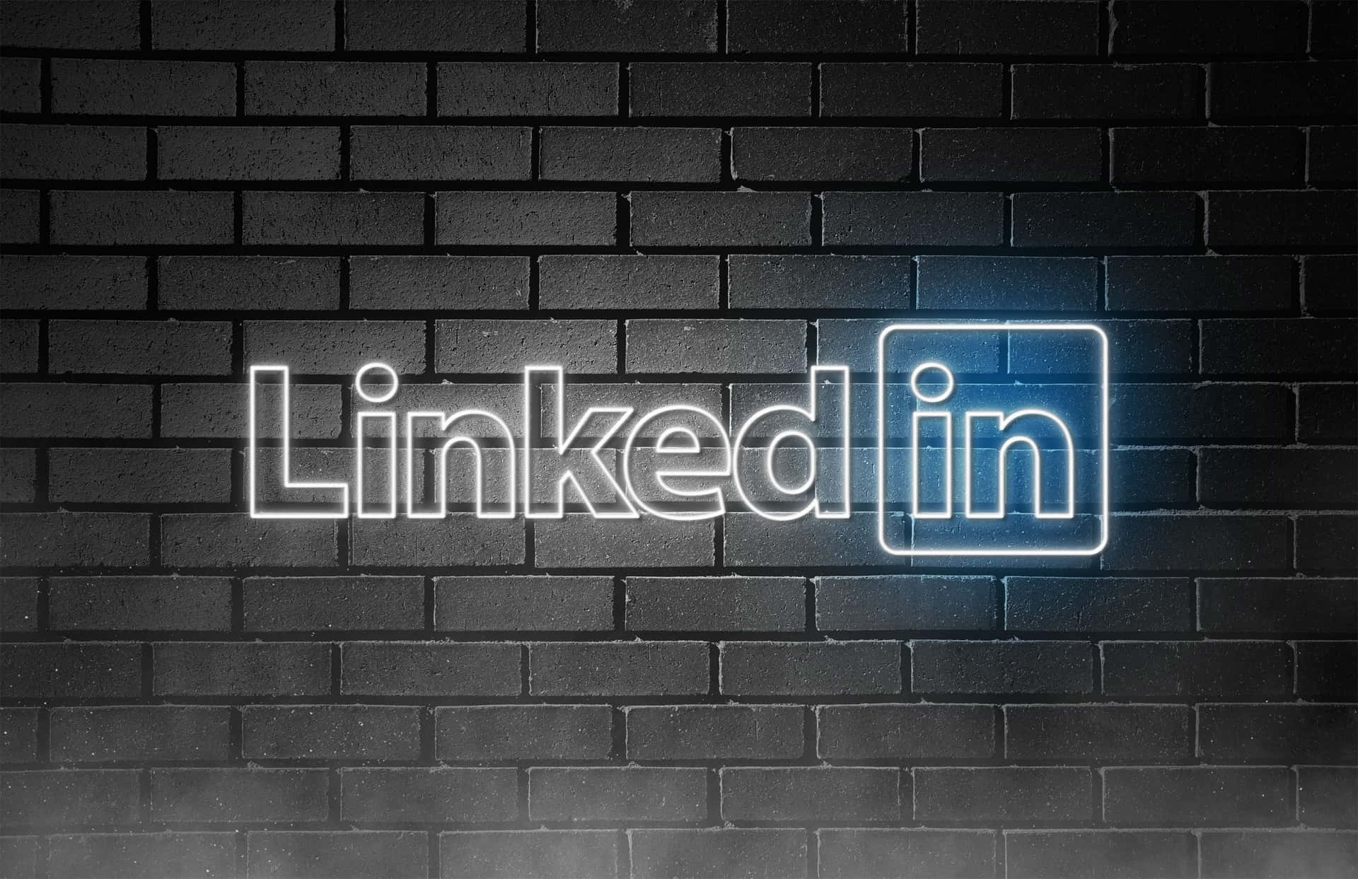 Logotipode Linkedin En Una Pared De Ladrillos