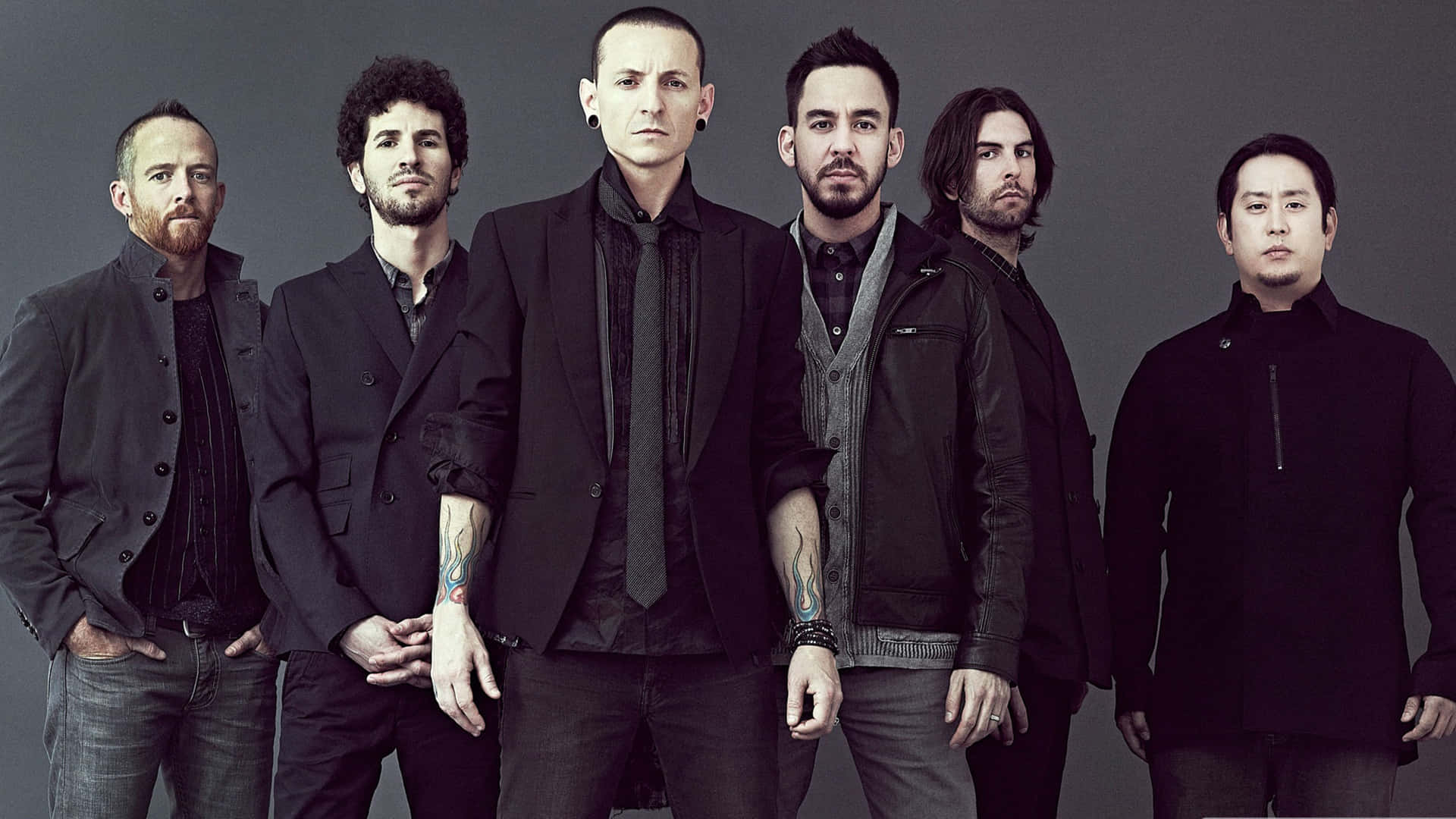 En af de mest ikoniske rocksbands gennem tiderne, Linkin Park, ses her i al deres fantastiske 4K glory. Wallpaper