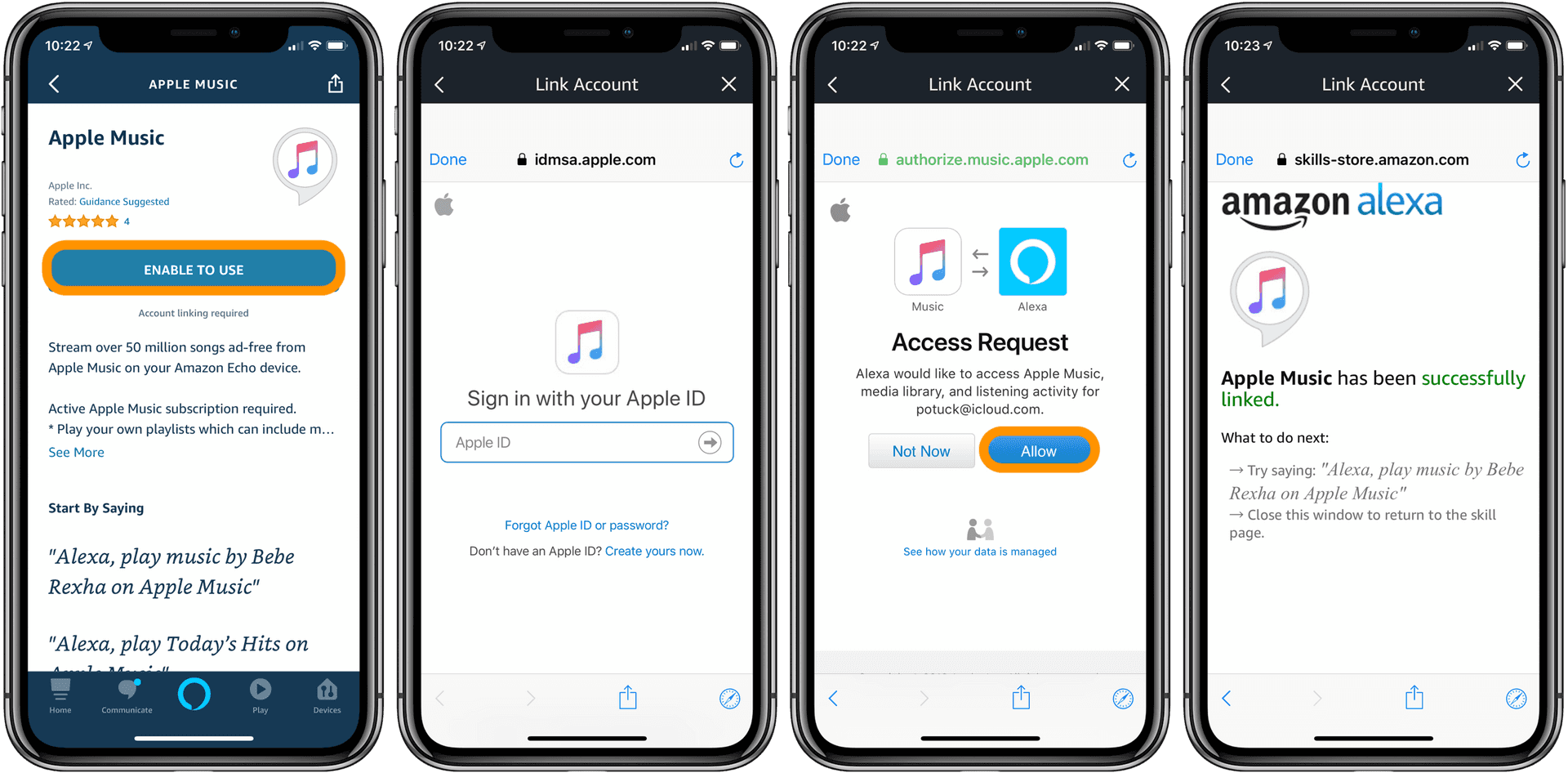 Linking Apple Musicto Amazon Alexa PNG