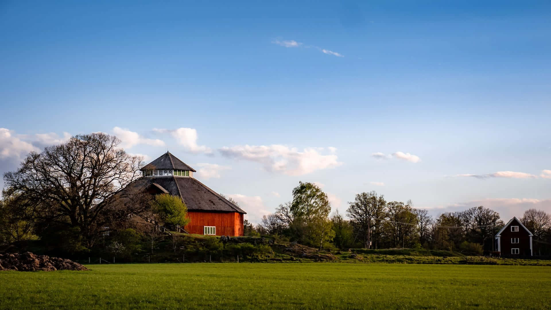 Linkoping Rural Landscape Sweden Wallpaper