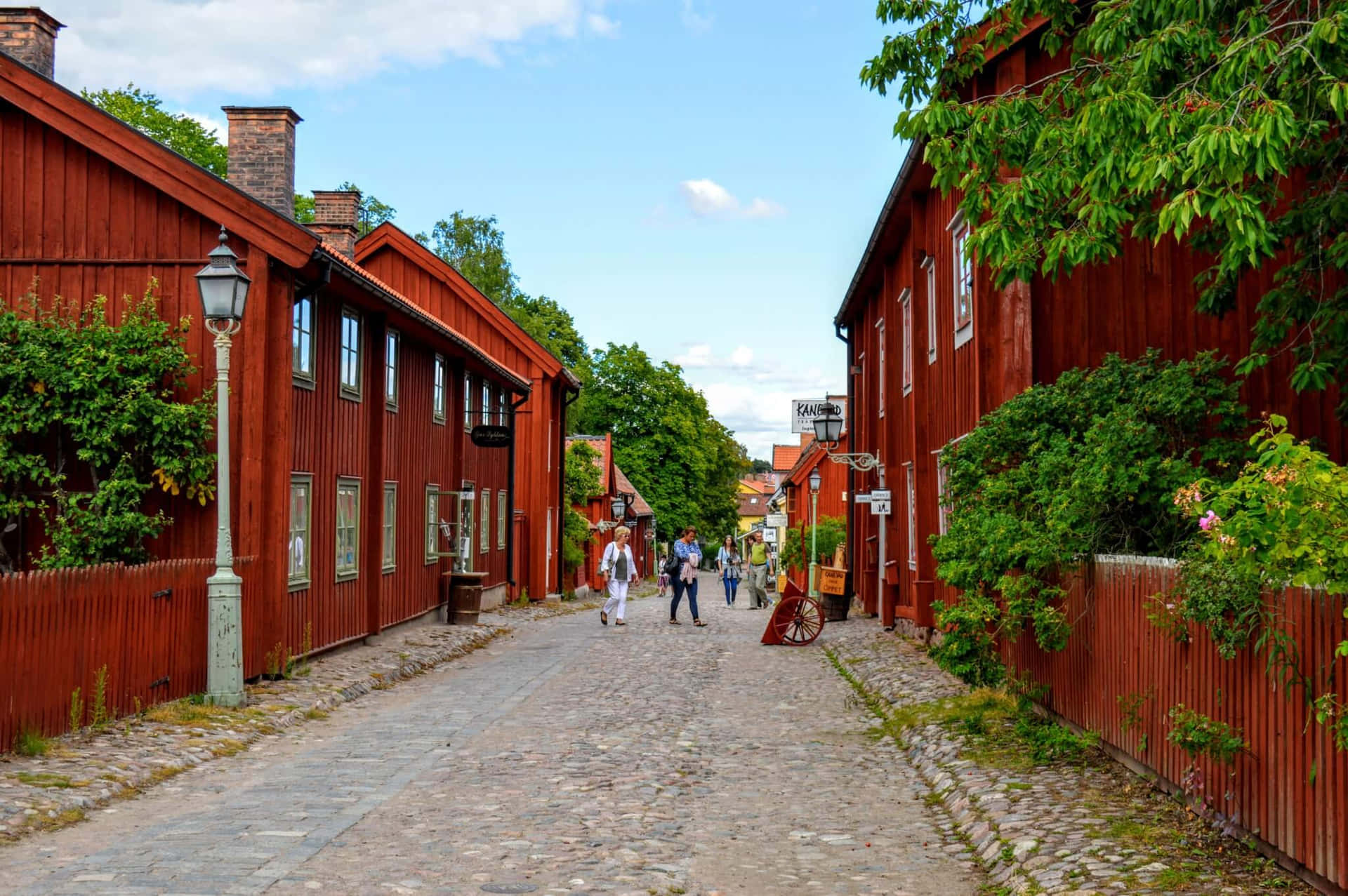 Linkoping Traditional Swedish Houses Wallpaper