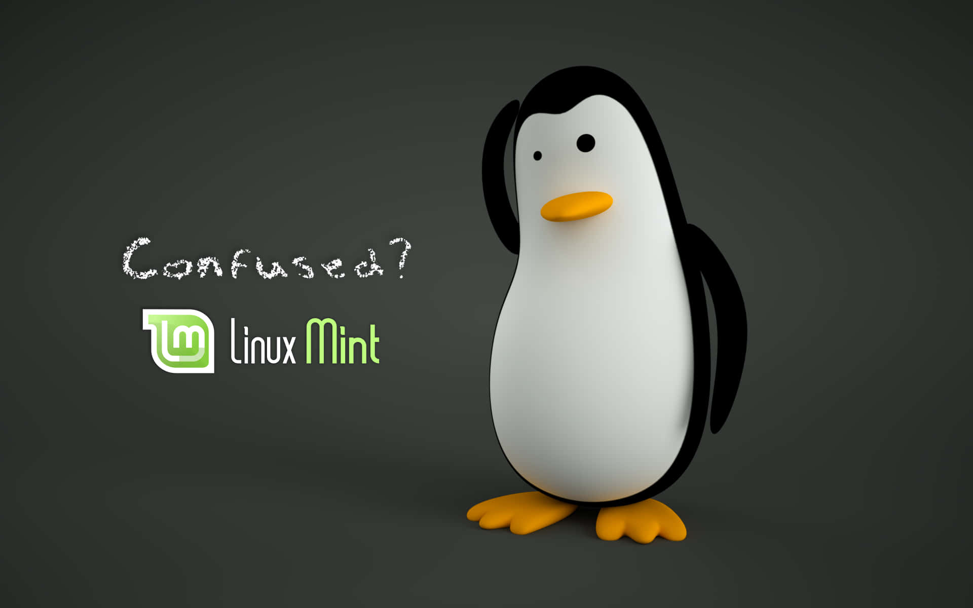 An abstract design of the Linux logo on a black background