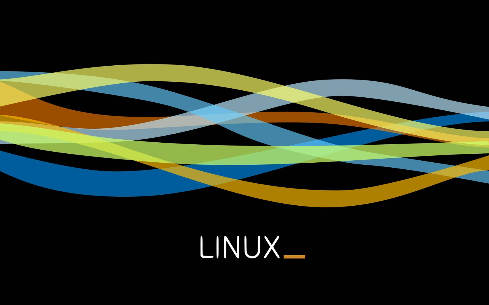Linux Desktop Design With Colorful Stripes Wallpaper