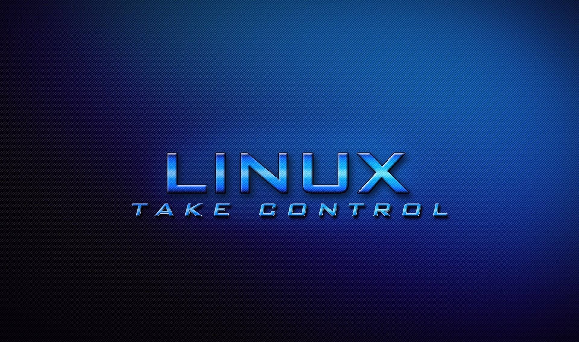 Linux Logo On Blue Background