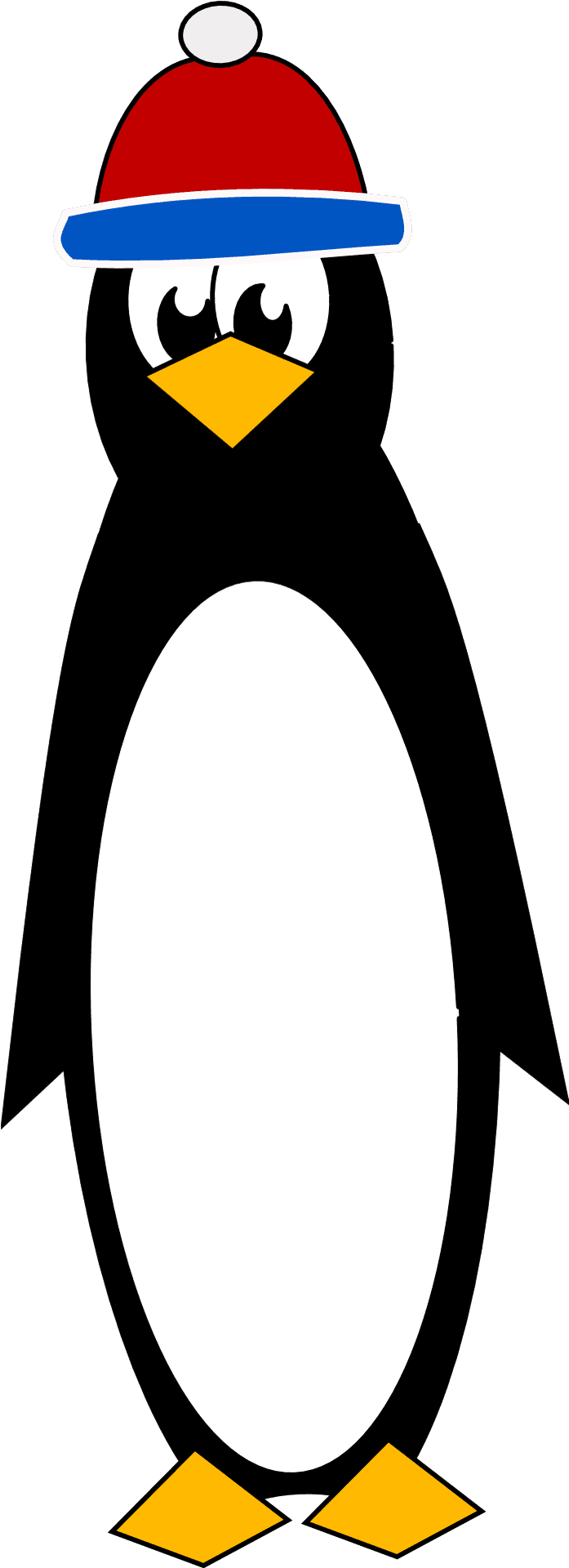 Linux Mascot Tuxwith Red Hat PNG