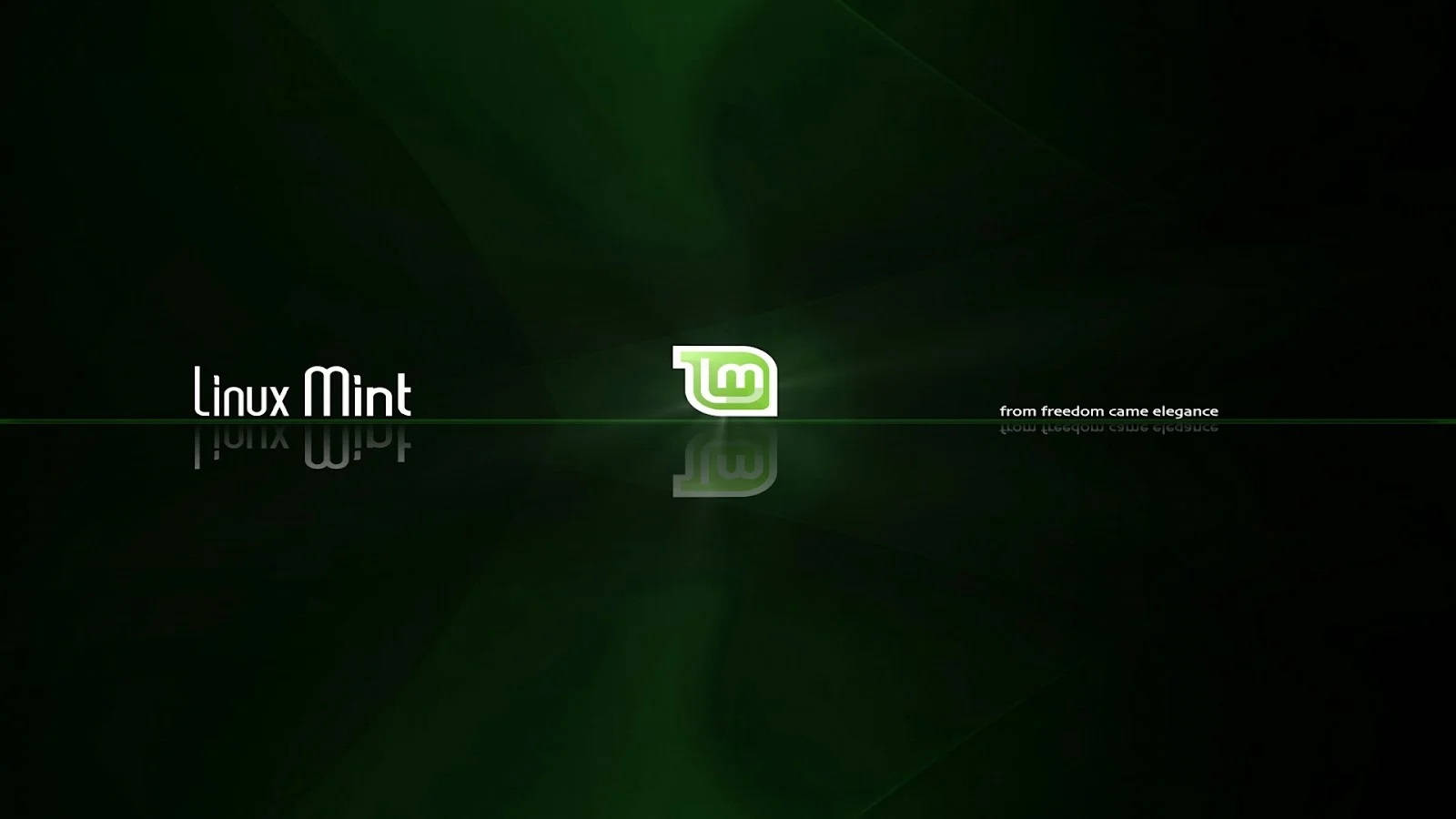 Linux Mint Slogan From Freedom Came Elegance Wallpaper