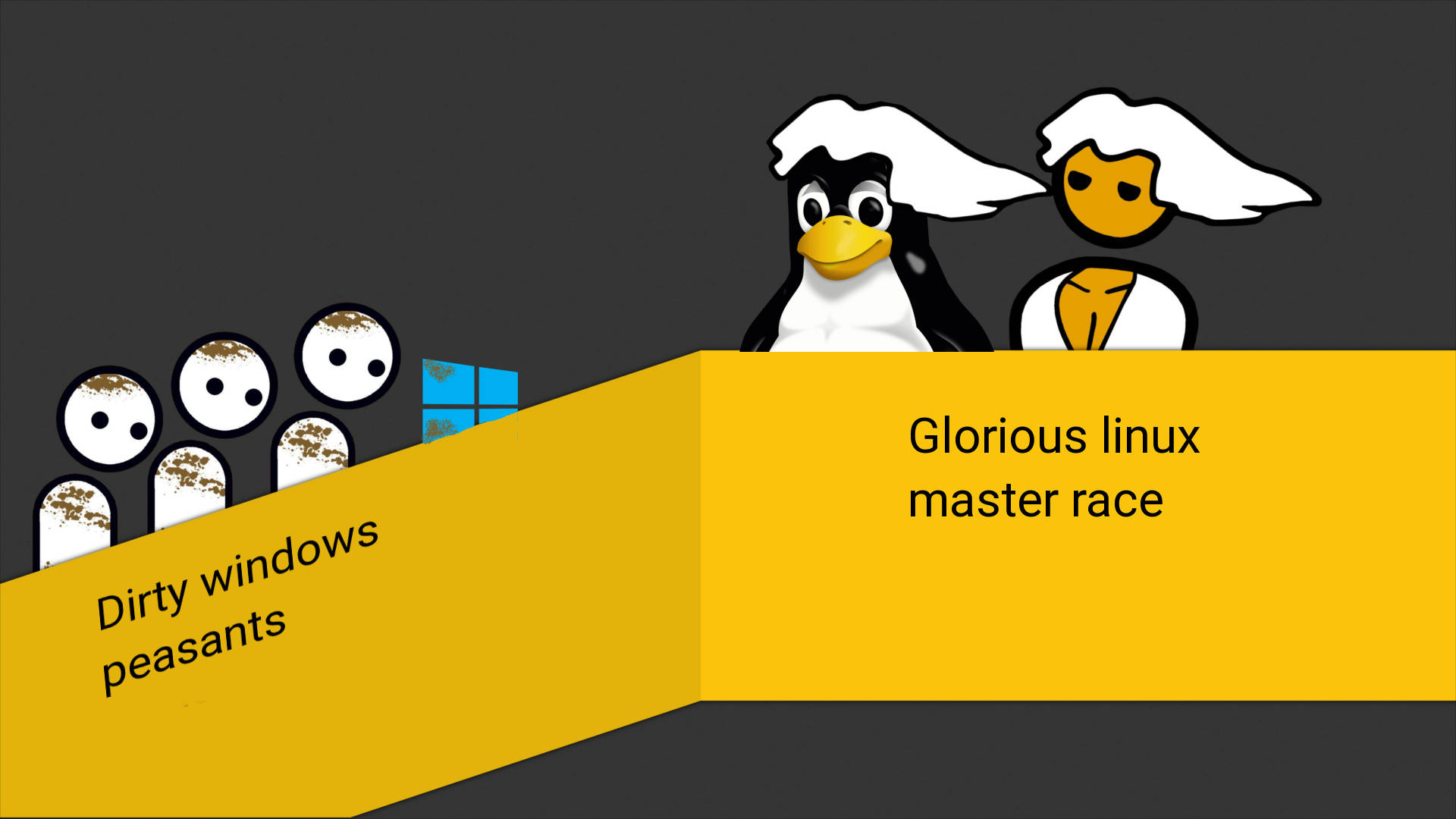 Linux Os Master Race Funny Background