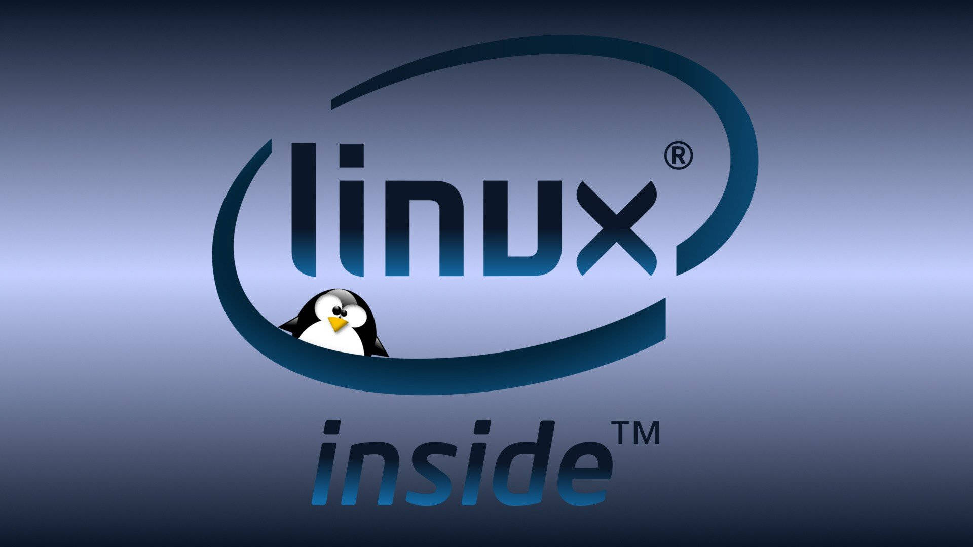 Linux Os Penguin Inside Background