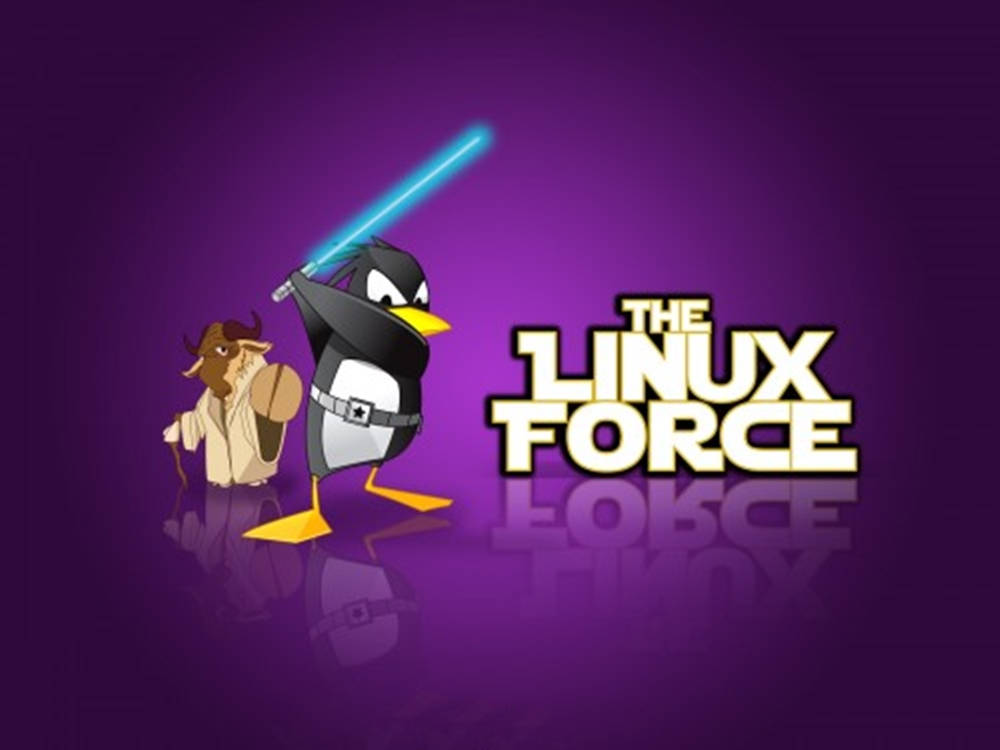 Linux Os The Linux Force Lightsaber Background
