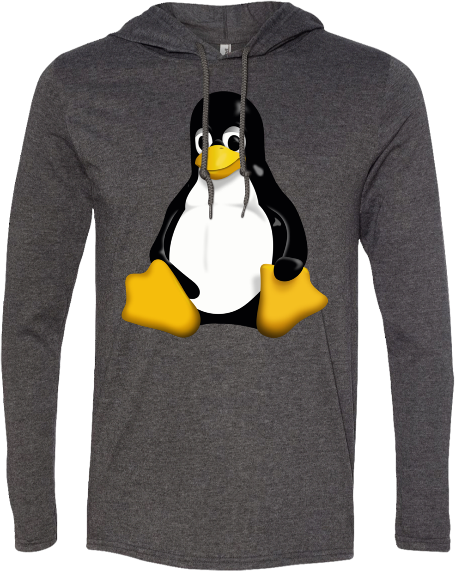 Linux Penguin Hoodie Design PNG